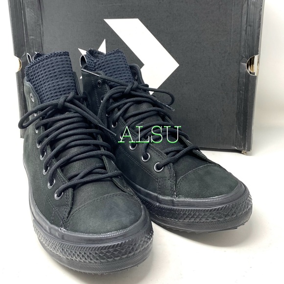 Converse Ctas Waterproof Boot High Suede Black Womenen's Size 7 Sneakers 162409C - Picture 4 of 8